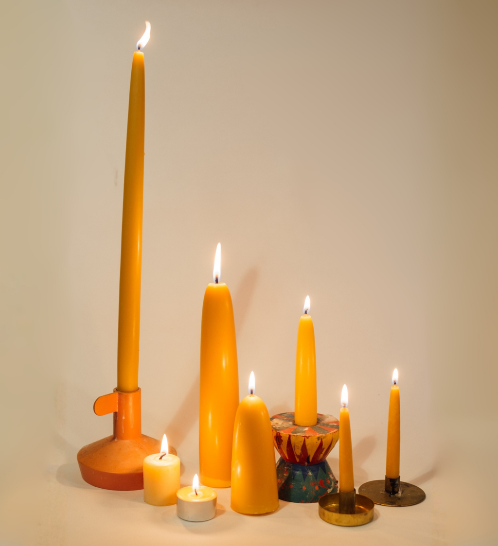 Long Hand Dipped Candle Pair