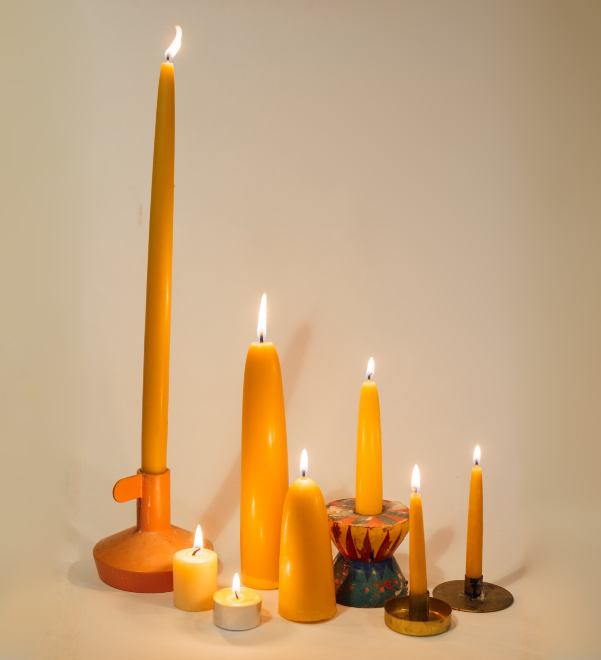 Long Hand Dipped Candle Pair