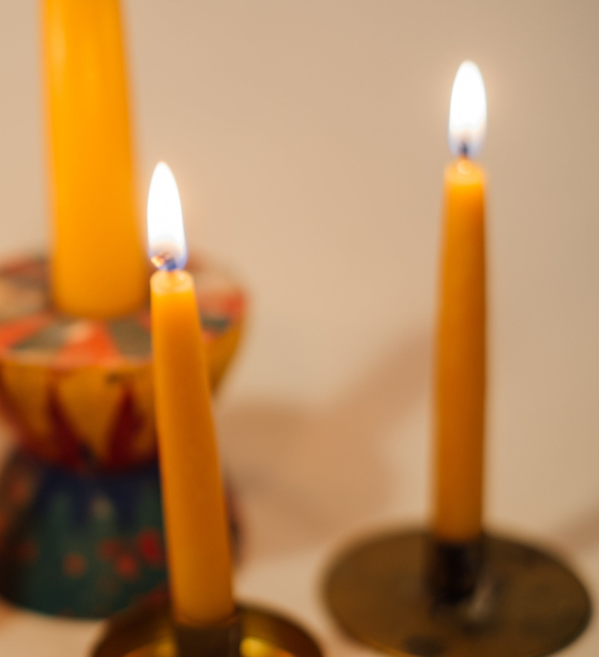 Medium Hand Dipped Candle Pair
